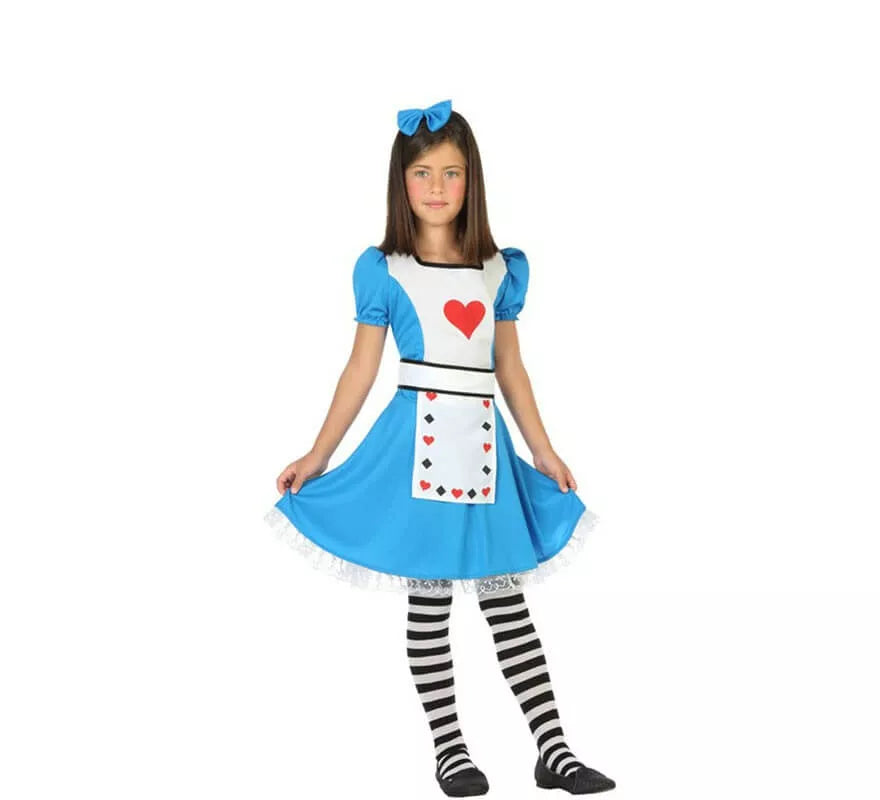 Translation missing: pt-PT.Disfraz de Niña del espejo con Corazones para niña