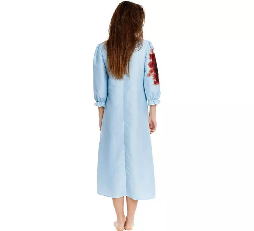Translation missing: pt-PT.Disfraz de Niña Endemoniada en bata azul para mujer
