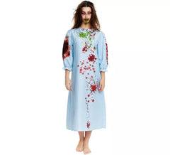 Fato de Possessed Girl com roupão azul para mulher