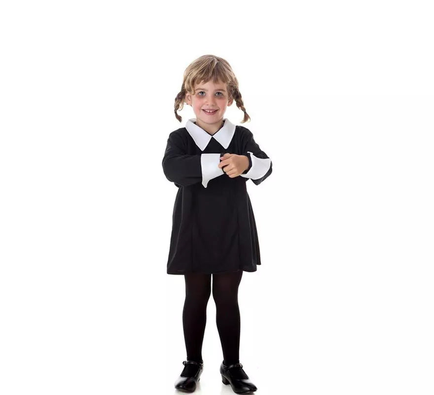 Translation missing: pt-PT.Disfraz de Niña Siniestra Clásico negro para niña