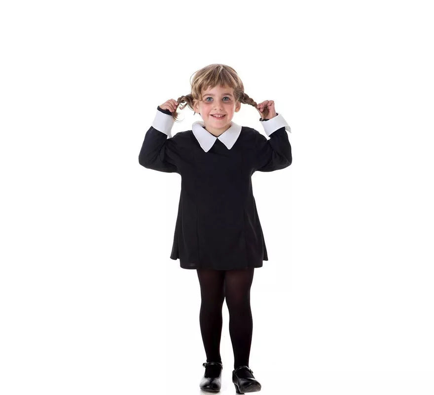 Translation missing: pt-PT.Disfraz de Niña Siniestra Clásico negro para niña
