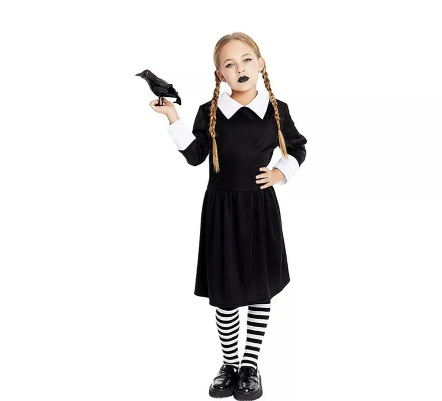 Translation missing: pt-PT.Disfraz de Niña Siniestra Clásico negro para niña y adolescente