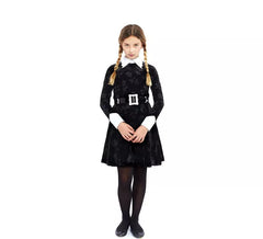 Fato clássica de menina sinistra para meninas e adolescentes