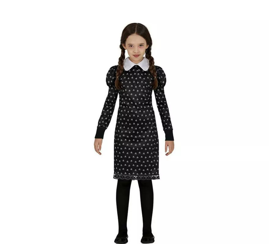 Translation missing: pt-PT.Disfraz de Niña Siniestra con lunares para niña