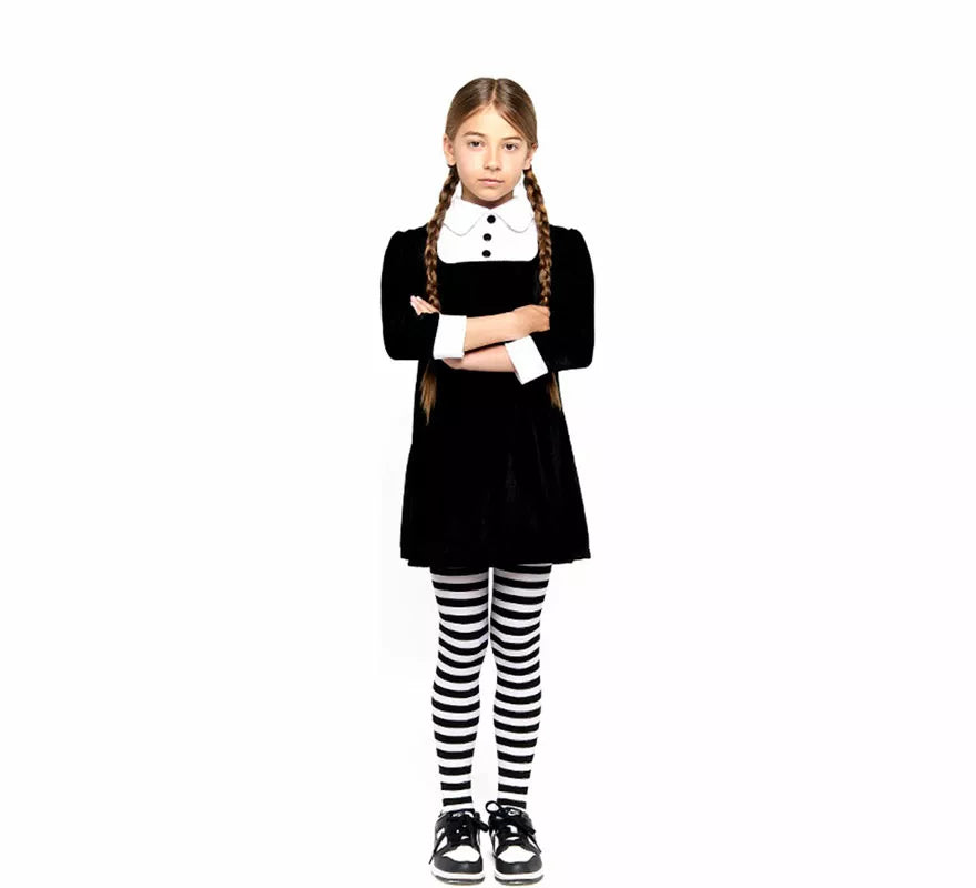 Translation missing: pt-PT.Disfraz de Niña Siniestra de Terciopelo para niña