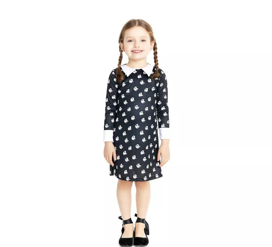 Translation missing: pt-PT.Disfraz de Niña Siniestra vestido estampado para bebé y niña