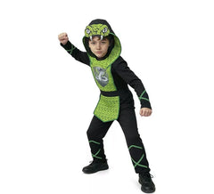 Fato Cobra Ninja Verde para criança