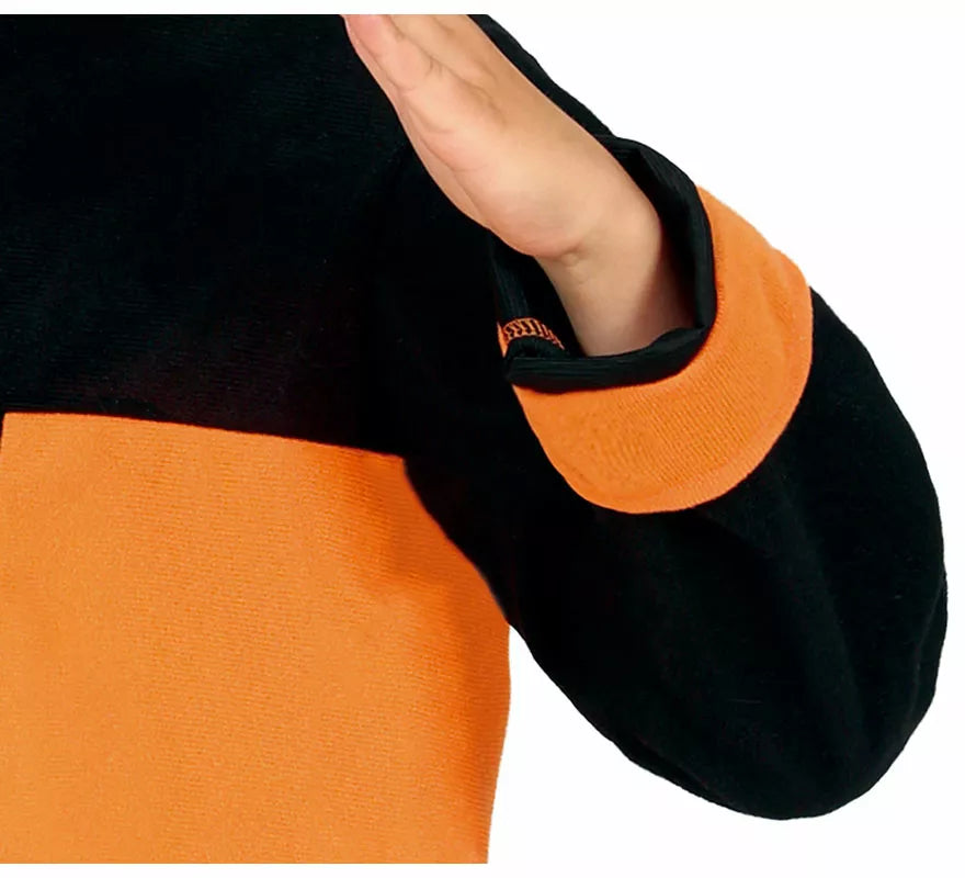 Translation missing: pt-PT.Disfraz de Ninja de Anime Naranja y Negro para niño