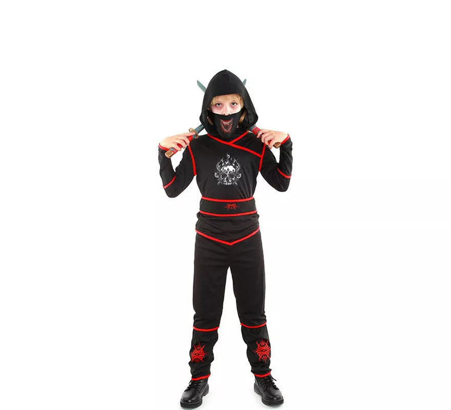 Translation missing: pt-PT.Disfraz de Ninja Death negro para niño