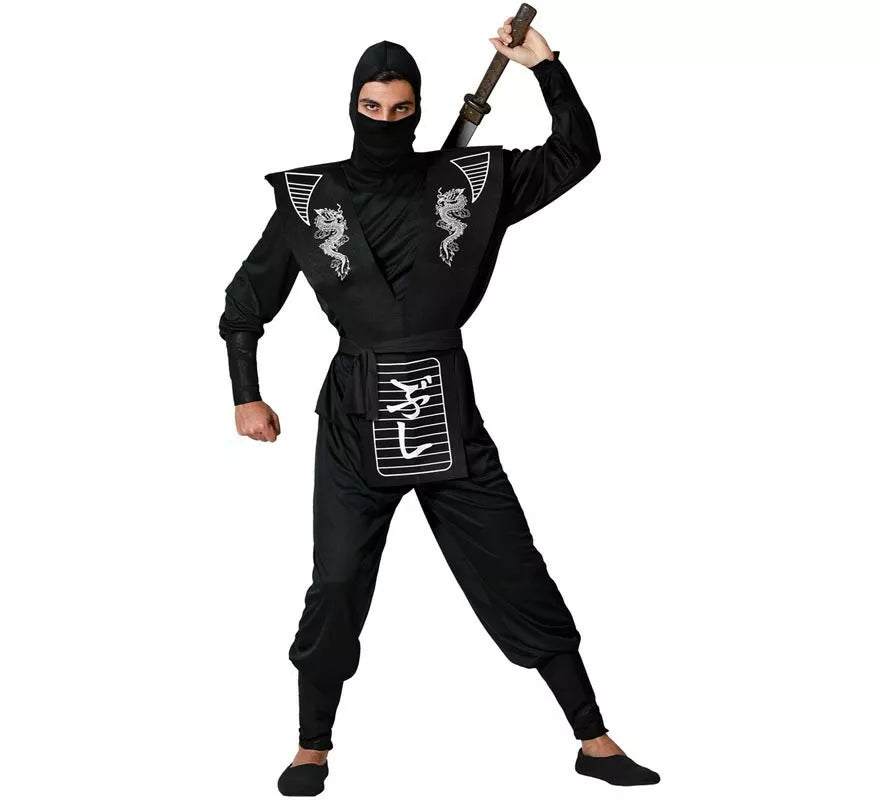 Translation missing: pt-PT.Disfraz de Ninja Dragón blanco para hombre