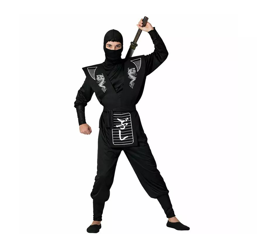 Translation missing: pt-PT.Disfraz de Ninja Dragón blanco para hombre