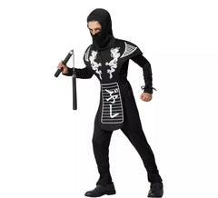 Fato de dragão branco ninja para menino