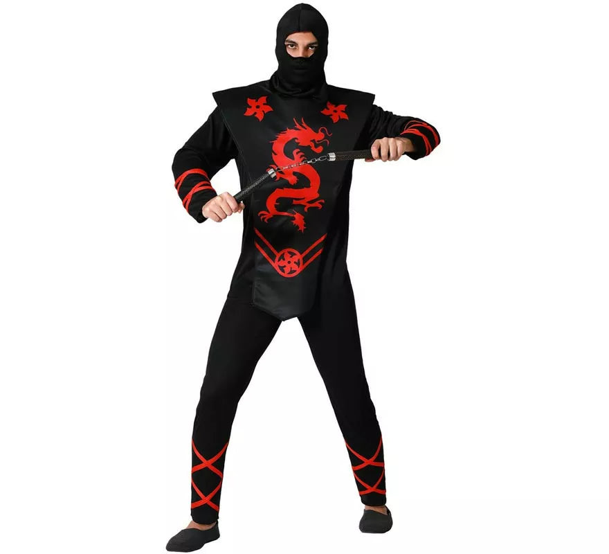 Translation missing: pt-PT.Disfraz de Ninja Dragón rojo para hombre