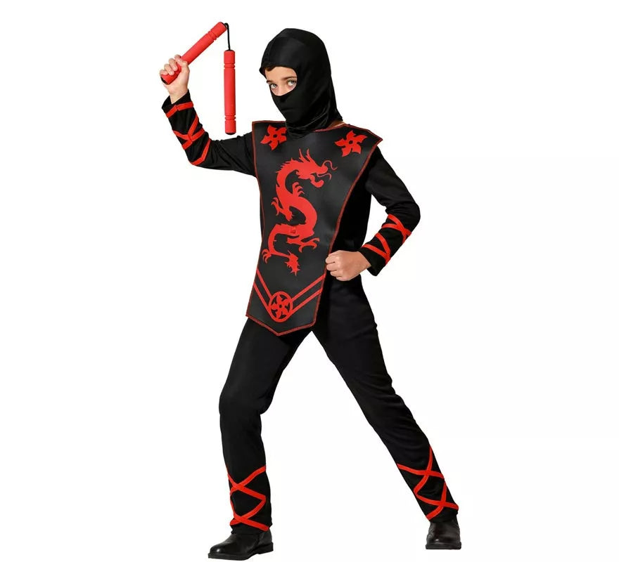 Disfraz de Ninja Dragón rojo para niño