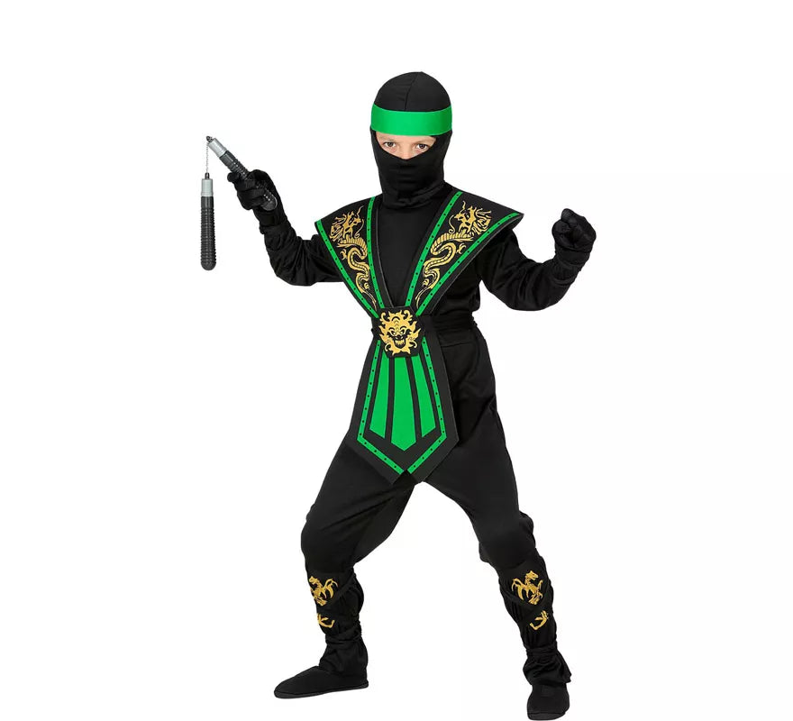 Translation missing: pt-PT.Disfraz de Ninja Kombat Verde para niño