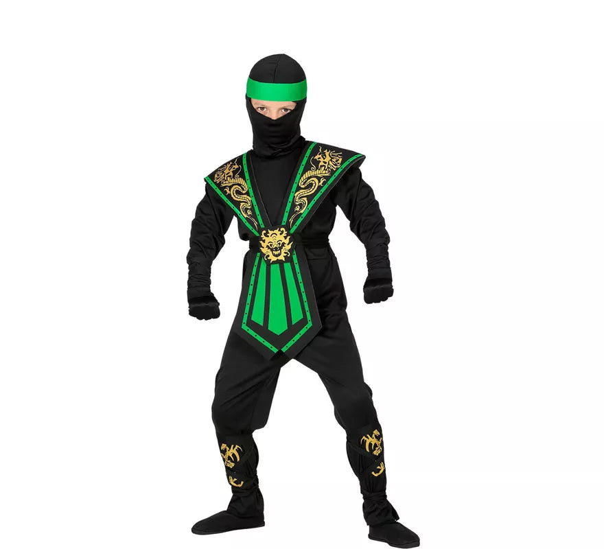 Translation missing: pt-PT.Disfraz de Ninja Kombat Verde para niño