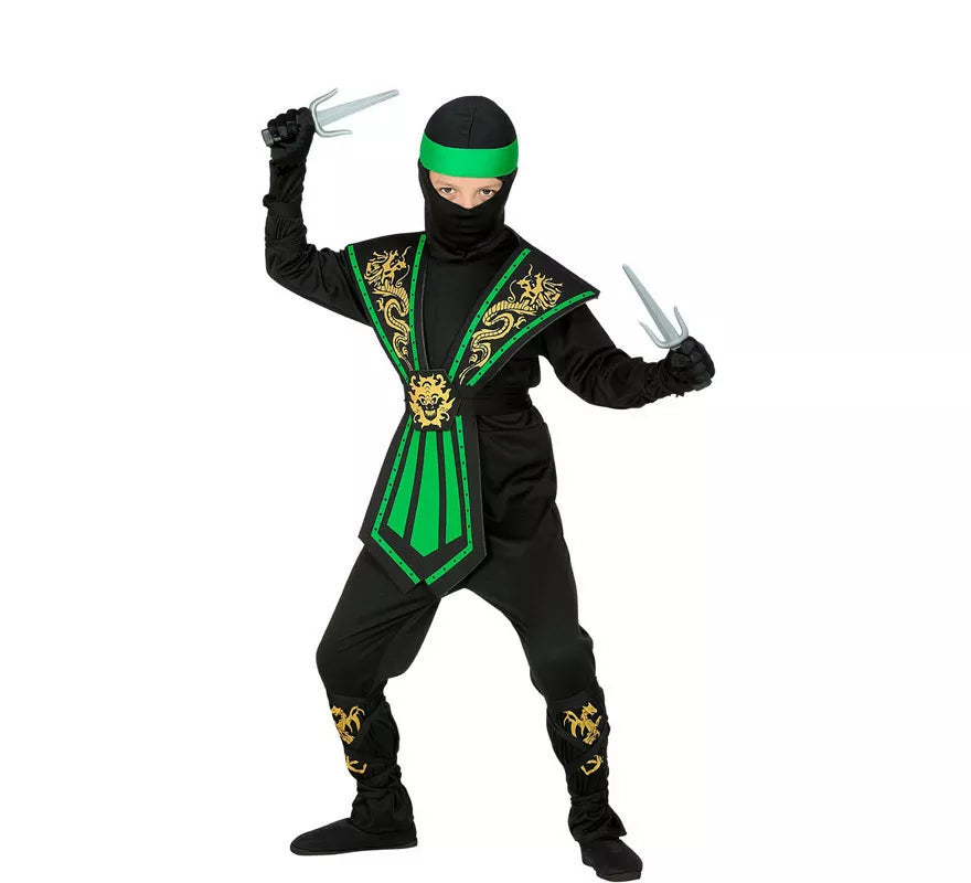 Translation missing: pt-PT.Disfraz de Ninja Kombat Verde para niño