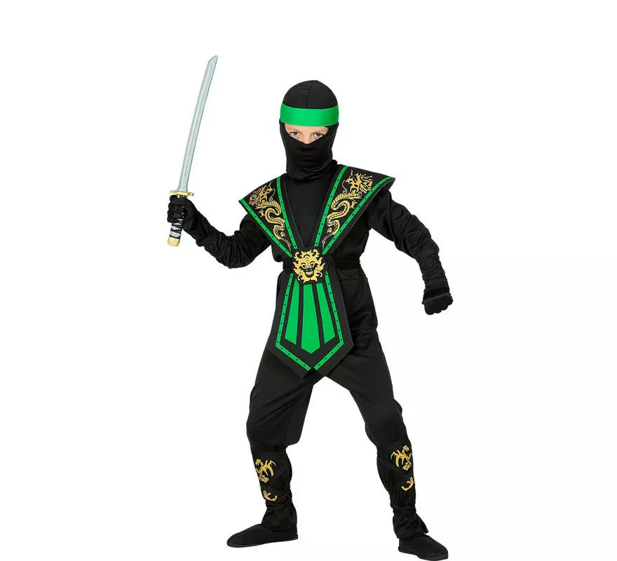 Translation missing: pt-PT.Disfraz de Ninja Kombat Verde para niño