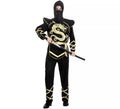 Disfraz de Ninja Negro y Dorado para hombre