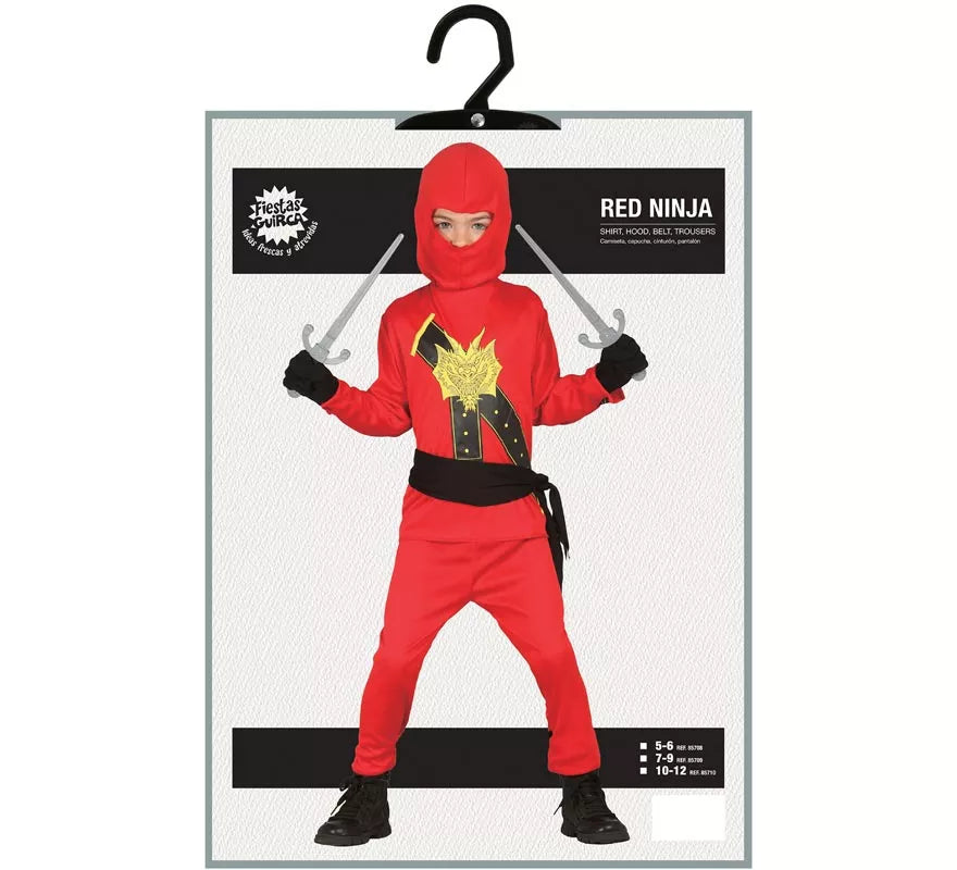 Translation missing: pt-PT.Disfraz de Ninja rojo para niño