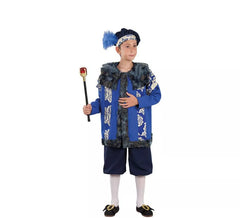 Fato de Medieval Noble azul para menino