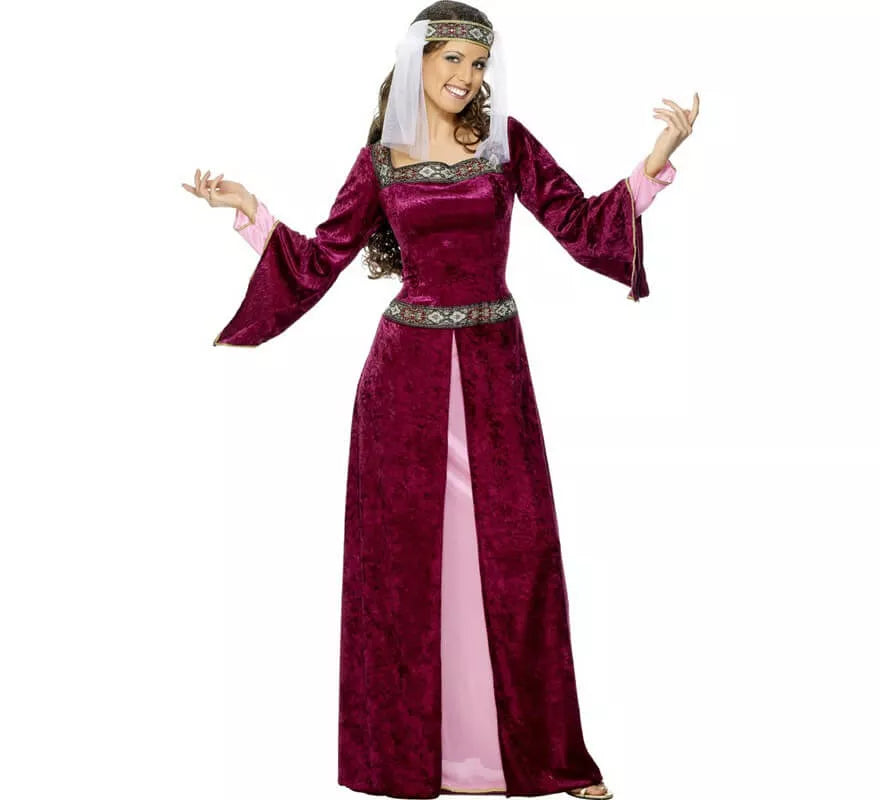 Translation missing: pt-PT.Disfraz de Noble Medieval Borgoña para mujer