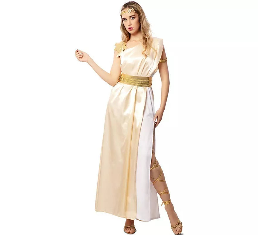 Translation missing: pt-PT.Disfraz de Noble Romana beige deluxe para mujer