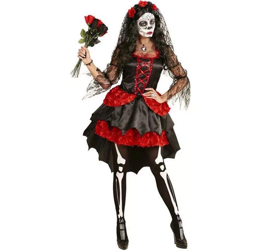 Translation missing: pt-PT.Disfraz de Novia Esqueleto Catrina para mujer