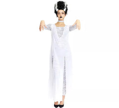 Fato de noiva monstro vestido branco para mulher