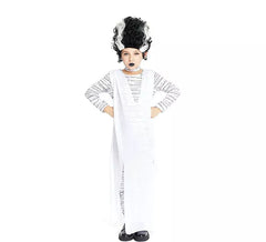 Fantasia de noiva monstro vestido branco para meninas e adolescentes