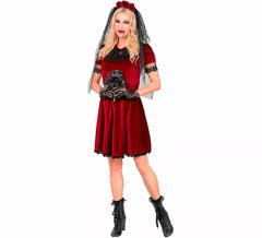 Fato de Noiva Vampira Gótica para mulher