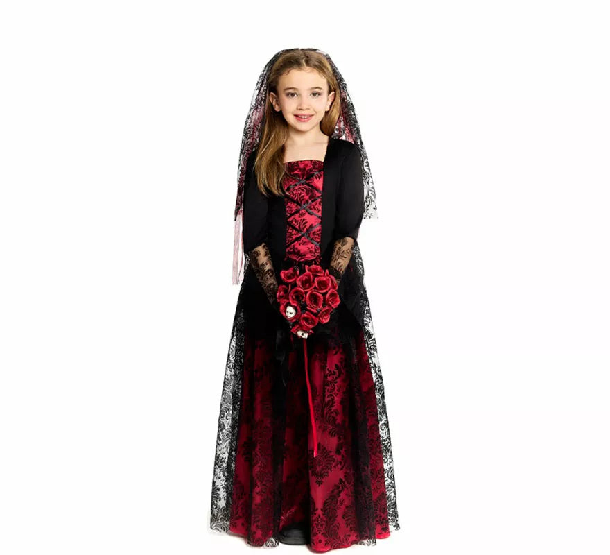 Translation missing: pt-PT.Disfraz de Novia Vampiresa Gótica para niña