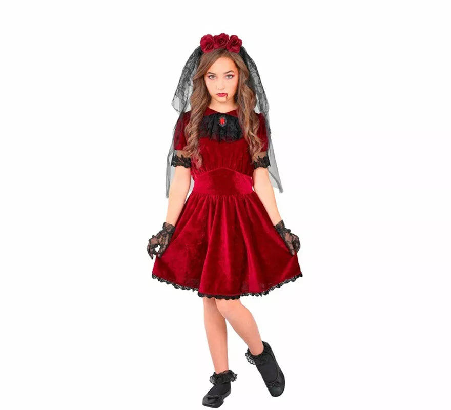 Translation missing: pt-PT.Disfraz de Novia Vampiresa Gótica para niña