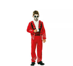 Fato de Red Day of the Dead Boyfriend para menino