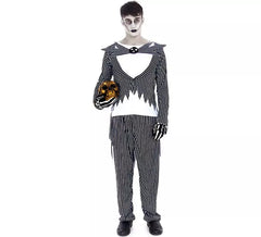Fato de Halloween do noivo listrado para homens
