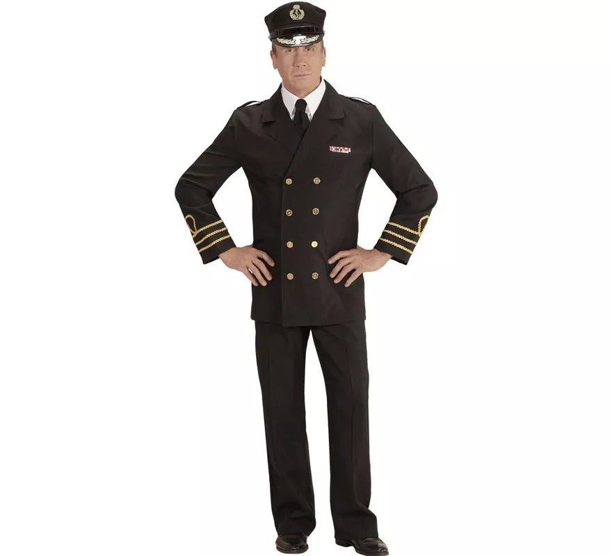 Translation missing: pt-PT.Disfraz de Oficial de la Marina en Negro para hombre