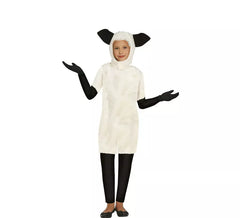 Fantasia infantil de ovelha branca