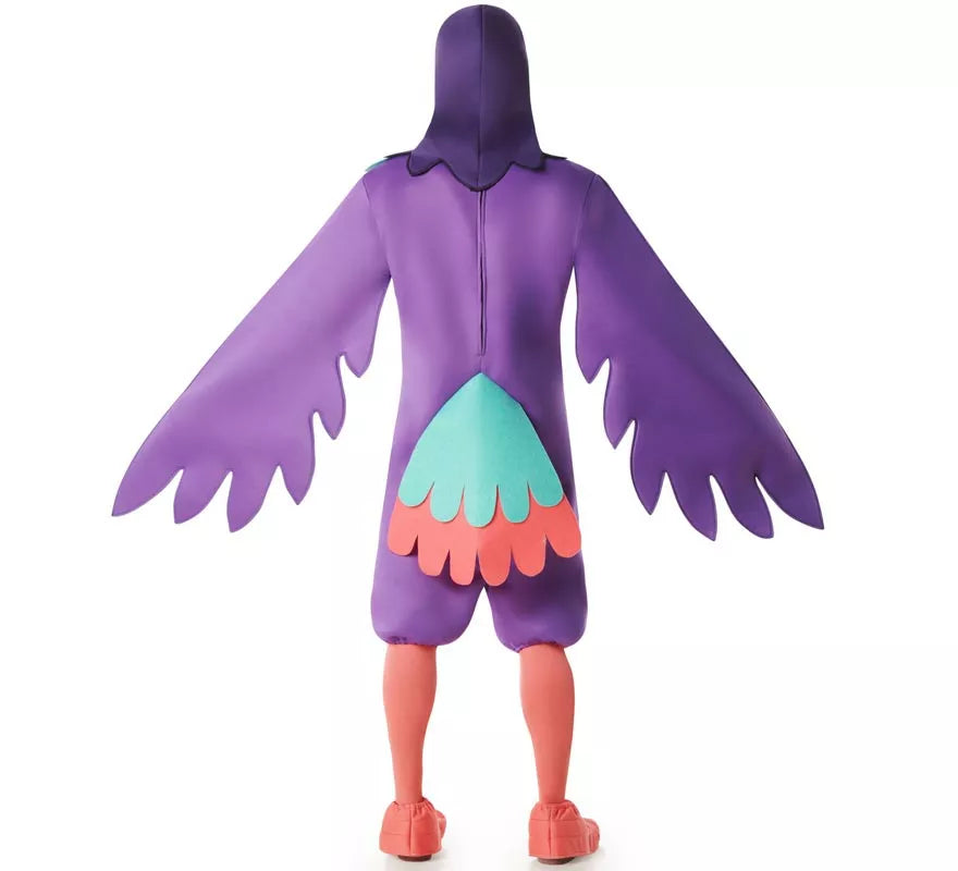 Translation missing: pt-PT.Disfraz de Pájaro Guacamayo morado para hombre