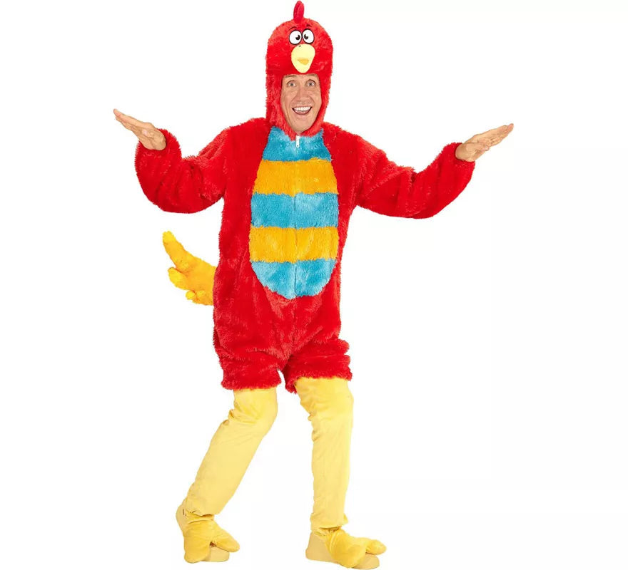 Translation missing: pt-PT.Disfraz de Pájaro Rojo en Peluche Suave para adulto
