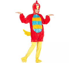 Fato de pássaro vermelho adulto em pelúcia macia