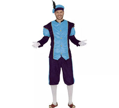 Elegante traje de pajem azul para homem