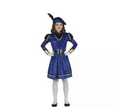 Fato de página azul elegante para menina
