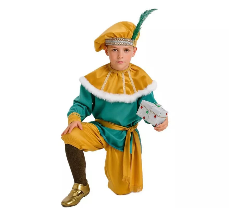 Disfraz de Paje del Rey Melchor Lujo de niño
