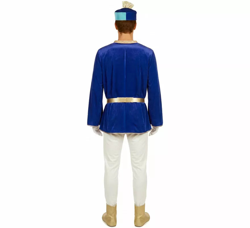 Disfraz de Paje Real azul para hombre