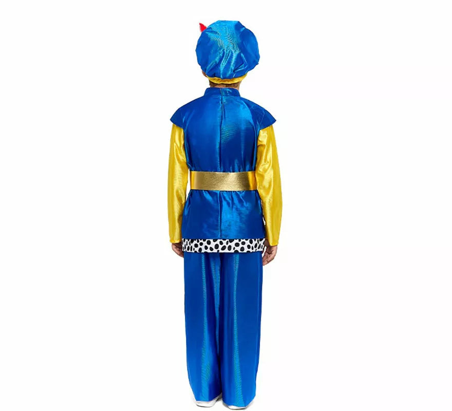 Disfraz de Paje Real azul para niño