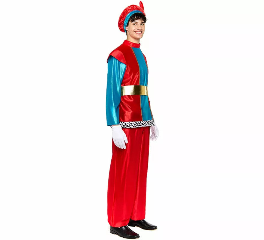 Translation missing: pt-PT.Disfraz de Paje Real rojo para hombre