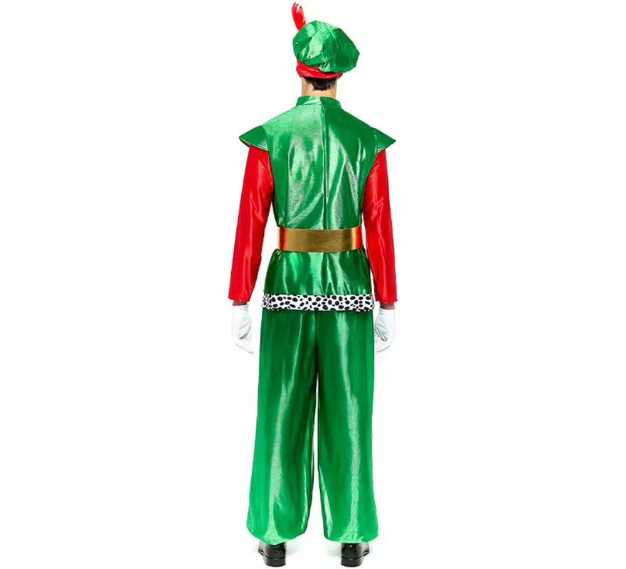 Translation missing: pt-PT.Disfraz de Paje Real verde para hombre
