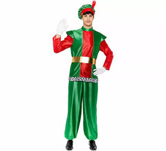 Traje verde real de pajem para homens