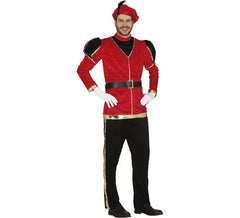 Fato de página vermelha elegante para homem
