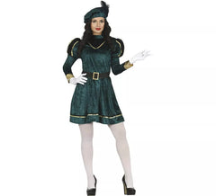 Fato de página verde elegante para mulher